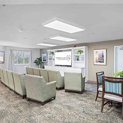 Pioneer Valley Lodge Gracious Retirement Living Hawthorn Senior Independent Living in North Logan, Utah media room