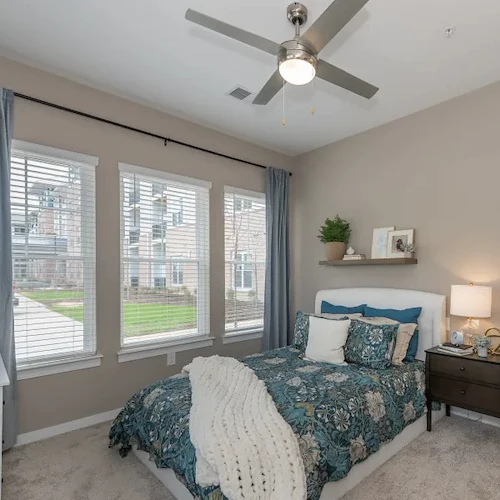 Acclaim at Cary Pointe, senior living community offering active adult and independent living in Cary, NC, apartment bedroom